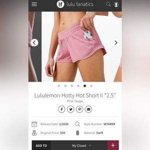 Lululemon Hotty Hot Short 2